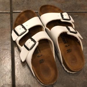 White Birkenstocks Size 36 Narrow